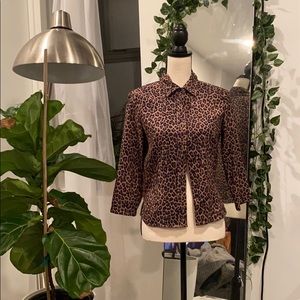 Cheetah button up